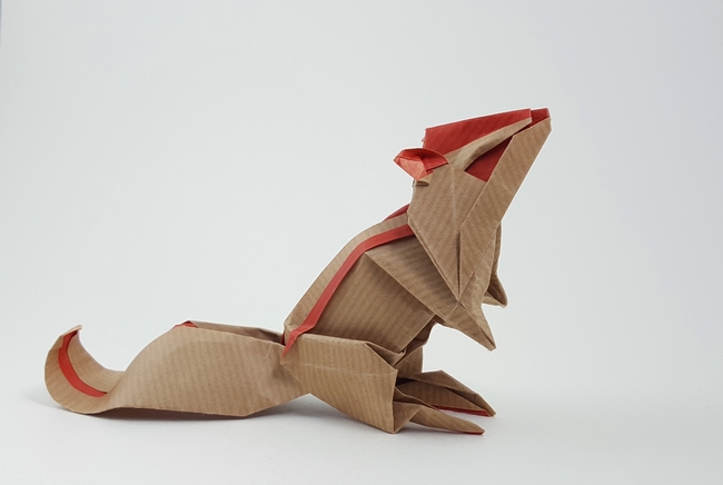 Origami Chipmunk by Kyohei Katsuta folded by Gilad Aharoni