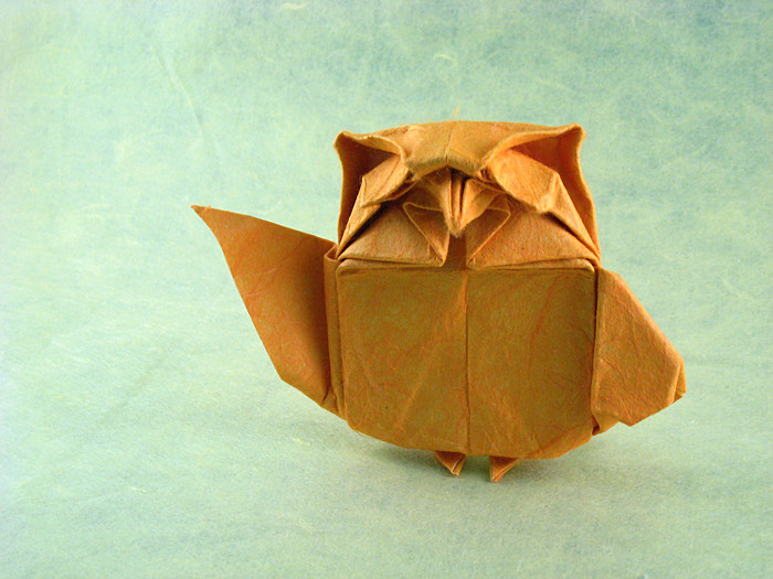 Origami Owlet 2 by Kyohei Katsuta folded by Gilad Aharoni