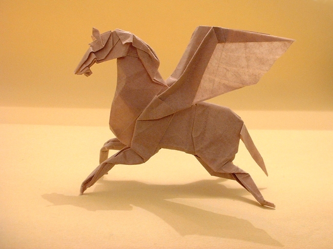 Origami Pegasus by Fumiaki Kawahata folded by Gilad Aharoni