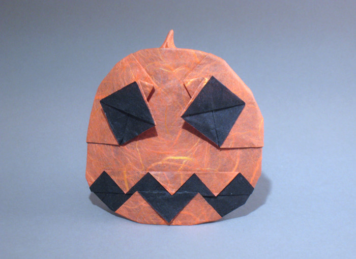 Origami Jack-o'-lantern by Andrew Hudson folded by Gilad Aharoni