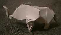 Origami Elephant by John Montroll on giladorigami.com