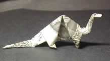 Origami Apatosaurus by John Montroll on giladorigami.com