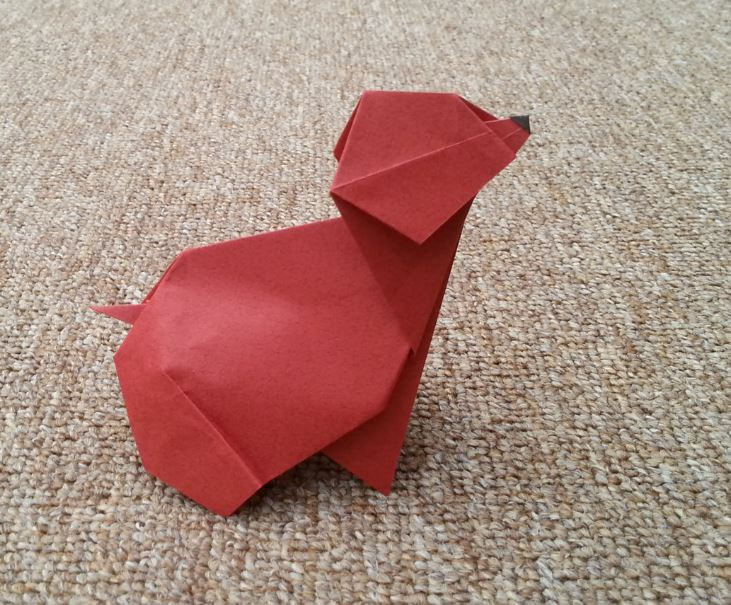 Origami Puppy by Julio Eduardo on giladorigami.com