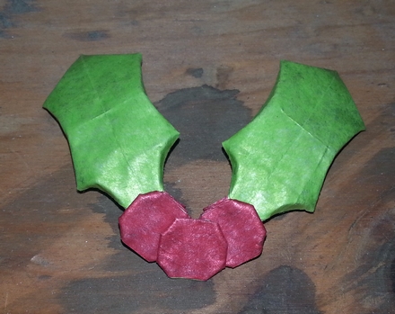 Origami Holly by Joseph Fleming on giladorigami.com