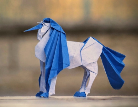 Origami Unicorn by Kyohei Katsuta on giladorigami.com