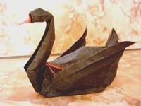 Origami Swan by Kunihiko Kasahara on giladorigami.com