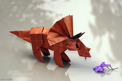 Origami Triceratops by Gotani Tetsuya on giladorigami.com