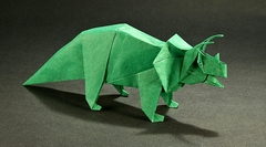 Origami Triceratops by Fumiaki Kawahata on giladorigami.com