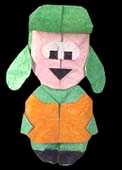 Origami Kyle - Southpark by Carlos Gonzalez Santamaria (Halle) on giladorigami.com