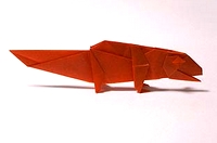 Origami Ichthyostega by Fumiaki Kawahata on giladorigami.com