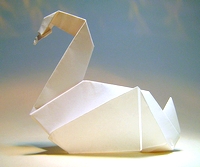 Origami Swan by Kunihiko Kasahara on giladorigami.com