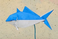 Origami Yellowtail (farmed) by Kyohei Katsuta on giladorigami.com