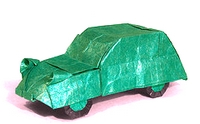 Origami Citroen 2CV by Alberto Plaja on giladorigami.com