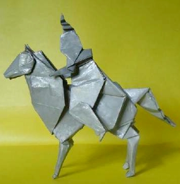 Origami Horse and rider by Leonardo Pulido Martinez on giladorigami.com