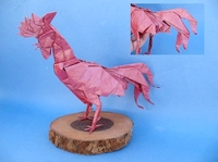 Origami Rooster by Satoshi Kamiya on giladorigami.com