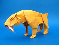 Origami Smilodon by Satoshi Kamiya on giladorigami.com