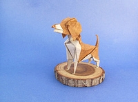 Origami Beagle by Fumiaki Kawahata on giladorigami.com