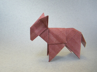 Origami Donkey by Peterpaul Forcher on giladorigami.com