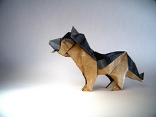 Origami German shepherd by Oriol Esteve on giladorigami.com