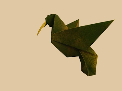 Origami Hummingbird by Fernando Castellanos on giladorigami.com