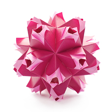 Origami Caramel kusudama by Maria Sinayskaya on giladorigami.com