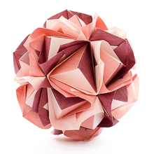 Origami Clover kusudama by Maria Sinayskaya on giladorigami.com