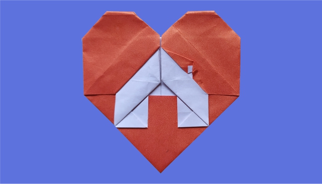 Origami House in heart by Hadi Tahir on giladorigami.com