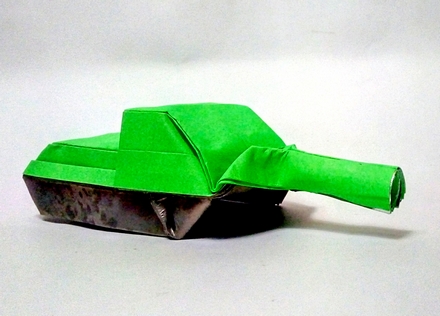 Origami SU-122 Tank Destroyer by Hadi Tahir on giladorigami.com