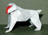 Origami Japanese macaque by Hideo Komatsu on giladorigami.com