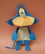 Origami Top Cat by Carlos Gonzalez Santamaria (Halle) on giladorigami.com