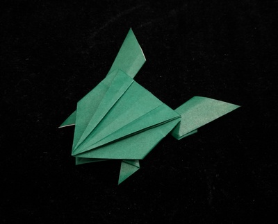 Origami American Jumping Frog by Dan Torpey on giladorigami.com