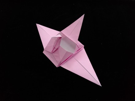 Origami Crane shaped receptacle by Endo Kazukuni on giladorigami.com