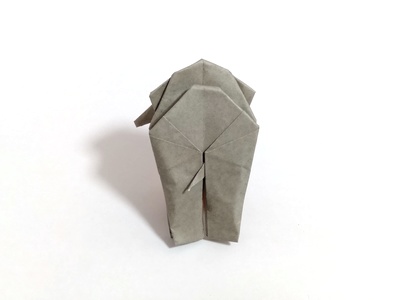 Origami Elephant from behind -"Who