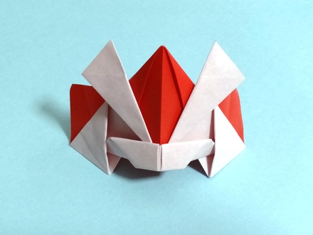 Origami Japanese helmet by Matsuno Yukihiko on giladorigami.com