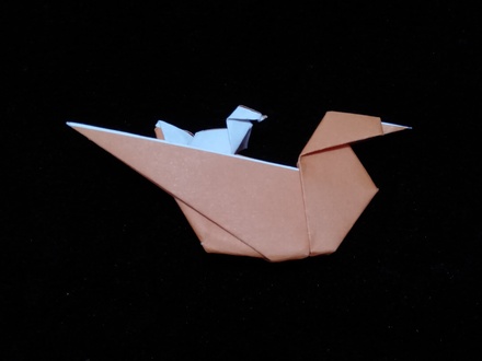 Origami Loon and baby by Sy Chen on giladorigami.com