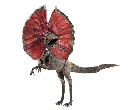 Origami Dilophosaurus by Juan Francisco Carrillo (Juanfran) on giladorigami.com